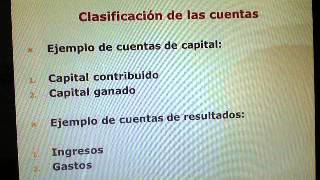 CLASIFICACION DE LAS CUENTAS