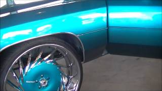 WTW Customs Broward- John's Candy Teal Chevy Donk on 30" VF602 ASANTIS Florida Classic 2012