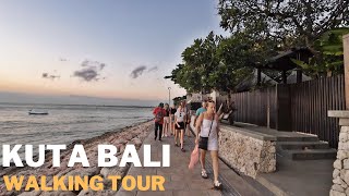 Virtual Walking Tour Around Kuta 2024 - German Beach to Kuta Discovery Shopping Mall Bali Today 2024