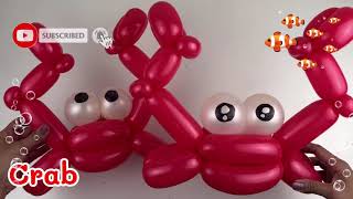 Crab balloon CANGREJITO HECHO CON UN SOLO GLOBO.- ONE BALLOON CRAB.