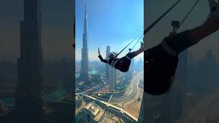 Swinging off a skyscraper! #shorts