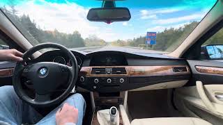 2008 BMW 528i six speed manual driving video