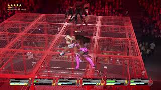 WWE 2k22 Just Girls On top of The Roof Cage And Having Fun