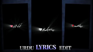 Viral Glowing - Black Screen Urdu Poetry Videos Editing - In Inshot Video Editor🔥