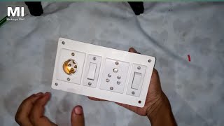 2 switch 1 socket 1 holder connection | board wiring | board connection | board fitting kaise kare