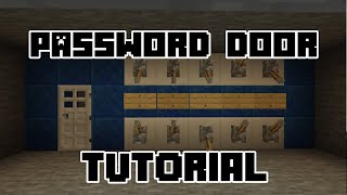 Password Door with Redstone Minecraft Tutorial!