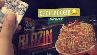 Spicy Noodles Challenge 🍜🥵  ft. B😬 |DD16