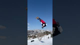 Under flip #ski #skiing #snow #parkskiing #woodward