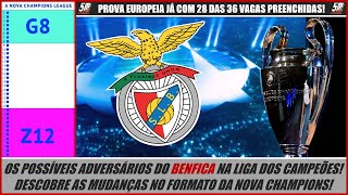 Os possíveis adversários do Benfica na nova Liga dos Campeões: o novo formato da Champions 2024-25!