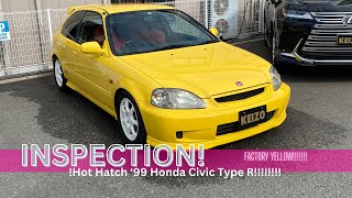 I inspected a 99 Honda Civic Type R in factory Yellow