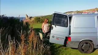 VW T4 Camping Dunure Castle, Scotland