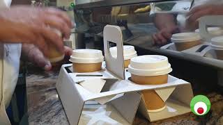 PlasticonfShop - CESTINO DA ASPORTO CON MANIGLIA per caffè