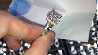 halo engagement ring being assembled by mike nekta in nyc diamond district