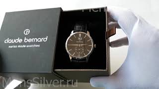 Claude Bernard Classic Big Date 64005-3-NIN Men's Watch | Мужские Швейцарские Часы Большая Дата