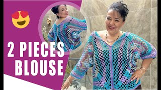 2 Pieces Blouse / how to crochet - EASY AND FAST - BY LAURA CEPEDA