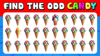 130 puzzles for GENIUS | Find the ODD One Out - Candy Edition 🍭🍬 Quiz Lion