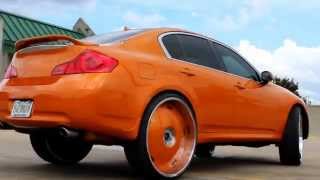 Kandy Orange Infiniti on 28s Davins