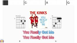 THE KINKS You Really Got Me FCN GUITAR CHORDS & LYRICS