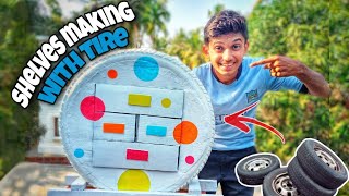 |How to make shelves with tires |  #WHITEBoxmalayalam