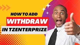 how to add withdraw details in tzenterprize | 100% daily withdraw | join and earn daily 1k to 5k |