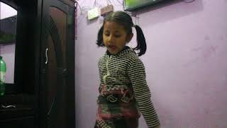 Little girl dancing in nepali song