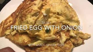 Tasty FRIED EGGS with onion