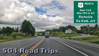 ⁴ᴷ Road Trip #1023 - US-11 N - New York Mile 193-211 - Richville/DeKalb Junction