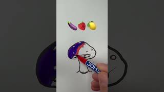 🍆🍓🍋Satisfying creative art #viral #trending #youtubeshorts #coloring #painting