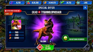 BUYING A  LEVEL 40 TYRANNOLOPHOSAUR - NO VIP NO HACK - JURASSIC WORLD THE GAME#78