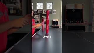 Level 1-5 ping pong bounce! #shorts #trickshots #trickshot