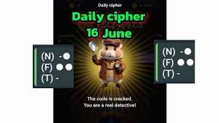 || Hamster Combact daily cipher || 16 june || morse code unlock ||