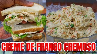 COMO FAZER CREME DE FRANGO IRRESISTÍVEL PARA SANDUÍCHE NATURAL | RECEITA FÁCIL DE PATÊ DE FRANGO