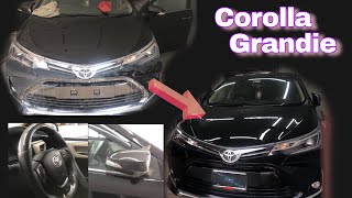 Toyota Corolla Grandie Batman mirror and Carbon Fodge Steering