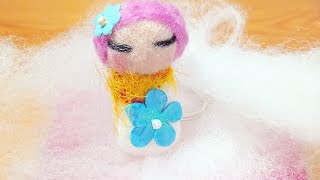 Needle feltedfairy tutorial Κατασκευής κούκλας με την τεχνικήφελτ #needlefelting #needlefelted