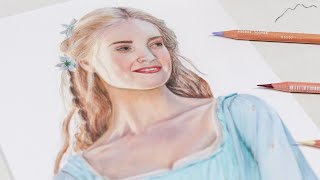 Cinderella colored pencil drawing (2015)