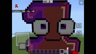 I made the pixelated 1 in Minecraft