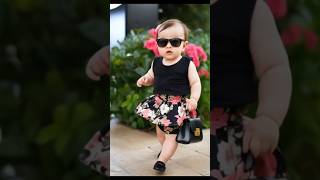 "Confident Tots: Babies with Bags Stepping Boldly"#cute #fun #kidsvideo #babiesfashion #shorts