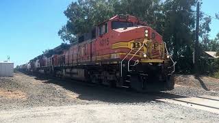 BNSF 4015 H-BARPAS stops then proceeds Elverta