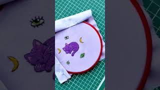 Я что-то придумала с этими котиками 😽✨💜 А что?! Покажу в следующих Shorts → #embroidery #art #diy