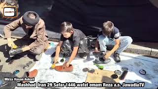 September 3, 2024 | Cleaning shoes of zaereen | Imam Reza Street Mashhad Iran | Mirza Hasan Askari