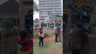 Zimbabweans take down Mugabe billboard