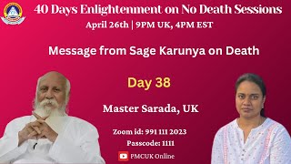 Message from Sage Karunya on Death" by - Sarada, UK.