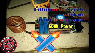 Lithium batteries with an induction heater انفجار بطارية لثيوم