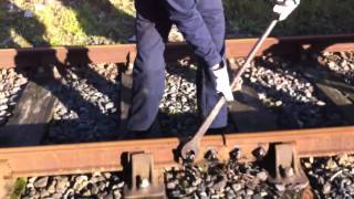 Bristol harbour railway, removle of bolts (Track move 1 of 4)