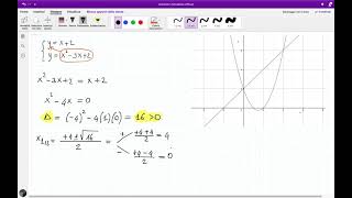 # 41 - Intersezioni Parabola e Retta