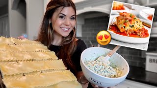 What I EAT/COOK in a Day! (Lasagna Rolls!)