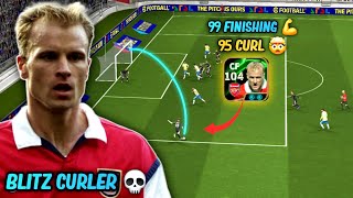 Review 104 Rated Epic Double Booster D. Bergkamp Blitz Curler 🔥- Best Blitz Curler in eFootball 2025