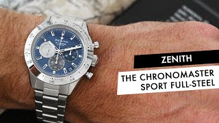 INTRODUCING: The Zenith Chronomaster Sport Now With Polished Steel Bezel & Metallic Blue Dial