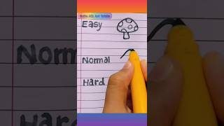 Draw a mashroom easy to hard tutorial|very Amezing drawing tricks #shorts #tiktok #art