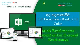 Excel Sinhalen Cell Protection/Cell Border/Fill color